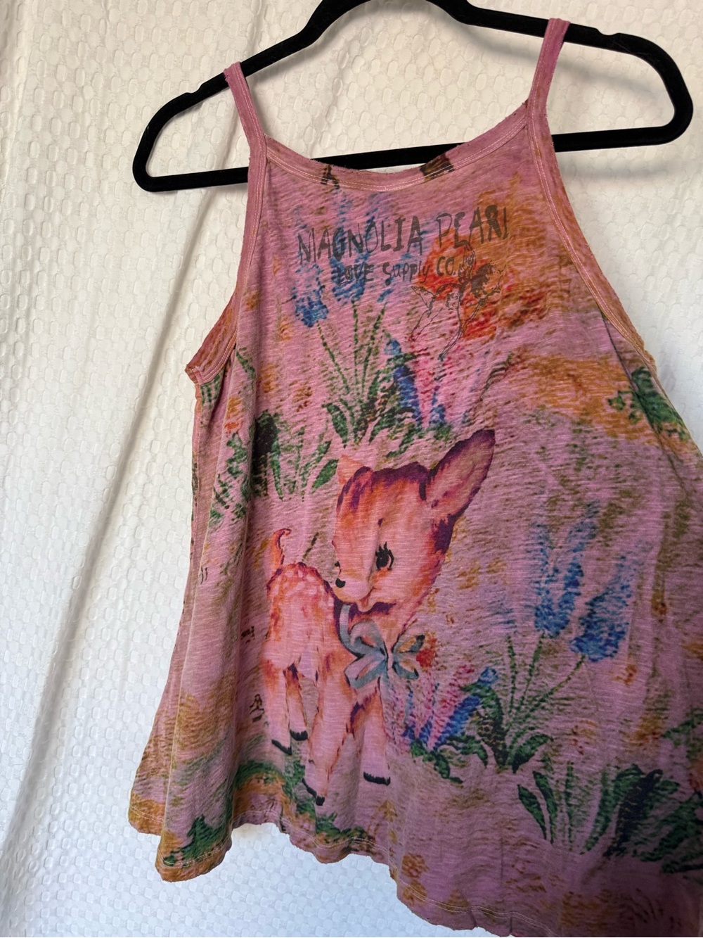 Magnolia Pearl Pink Floral Deer Dama Print Tank - Picture 8 of 9